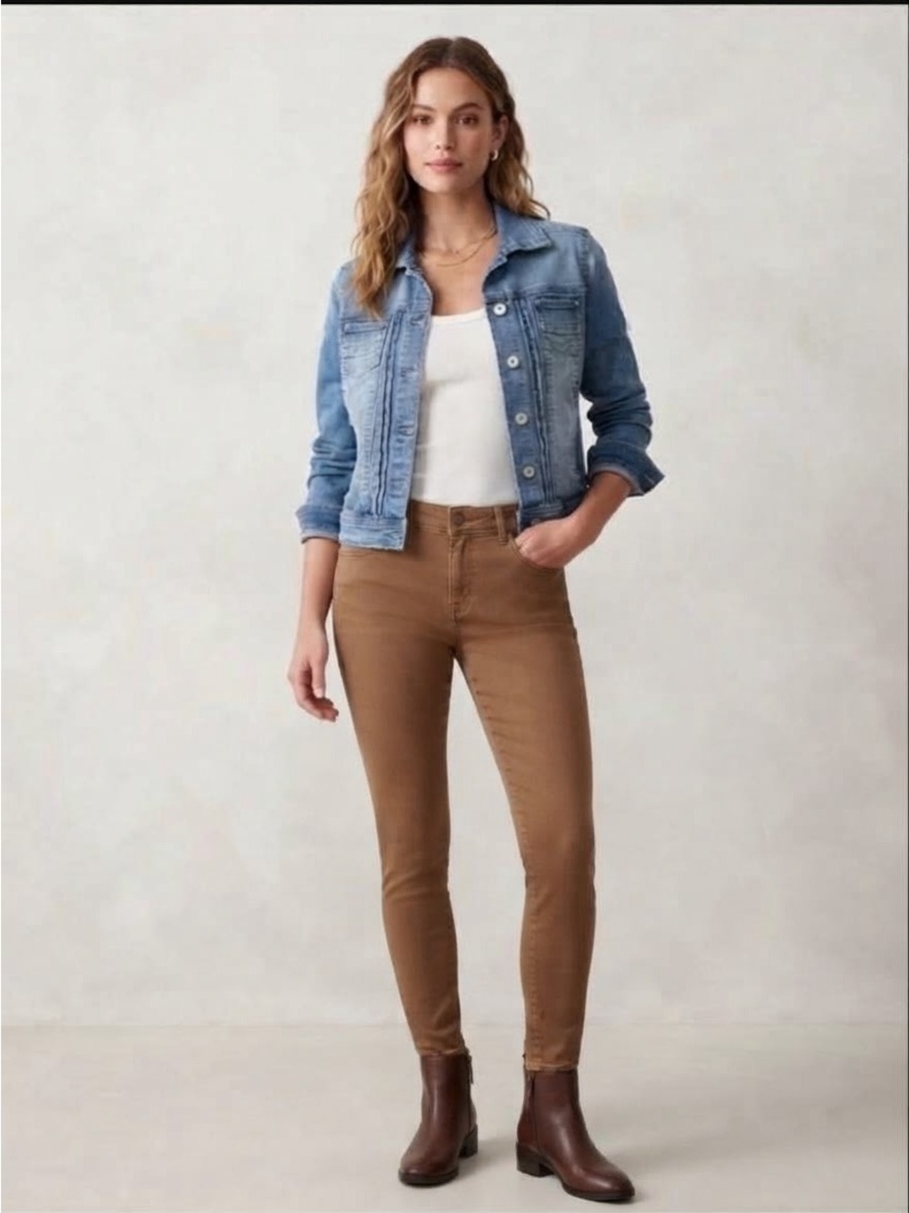 Live a Little Light Blue Distressed Jean Jacket
